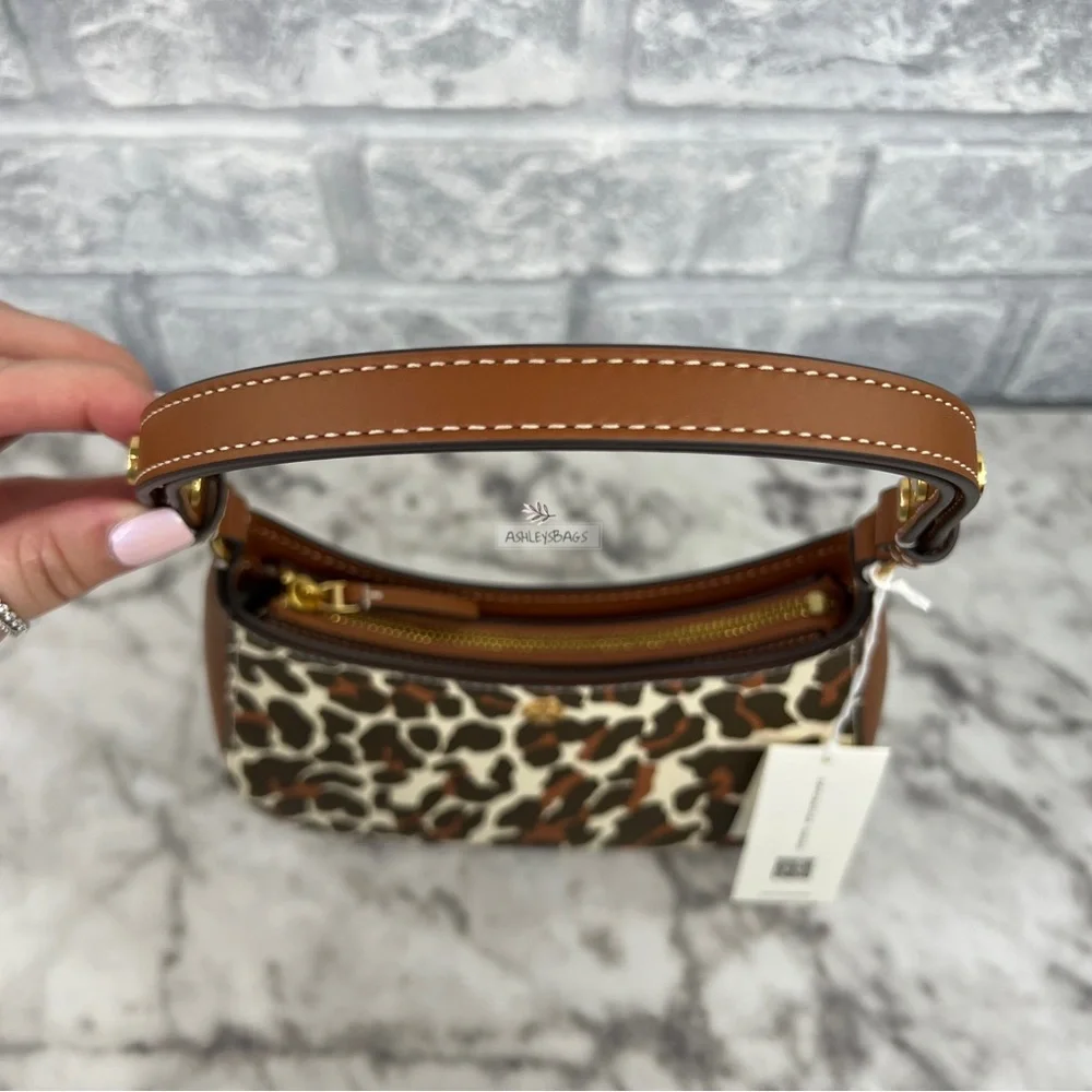 Tory Burch Emerson Printed Shoulder Bag In Leopard Print